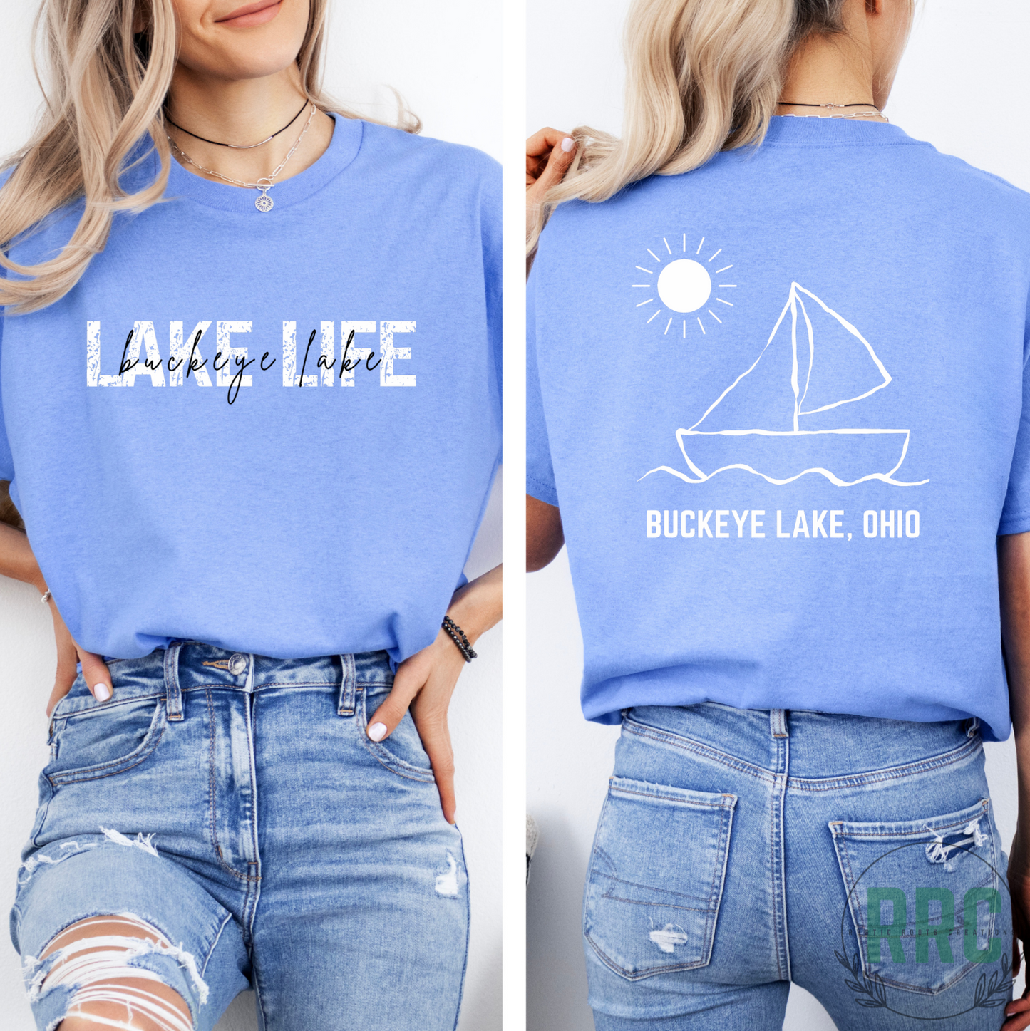 LAKE LIFE Buckeye Lake White Sailboat *GILDEN* RRC EXCLUSIVE