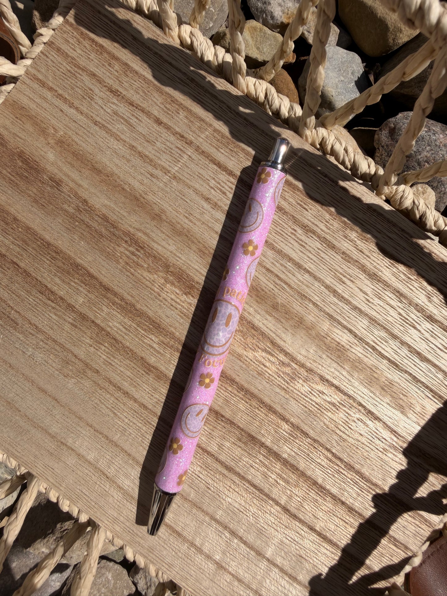 Stay Patient Stay Focused Wrapped Glitter Pen