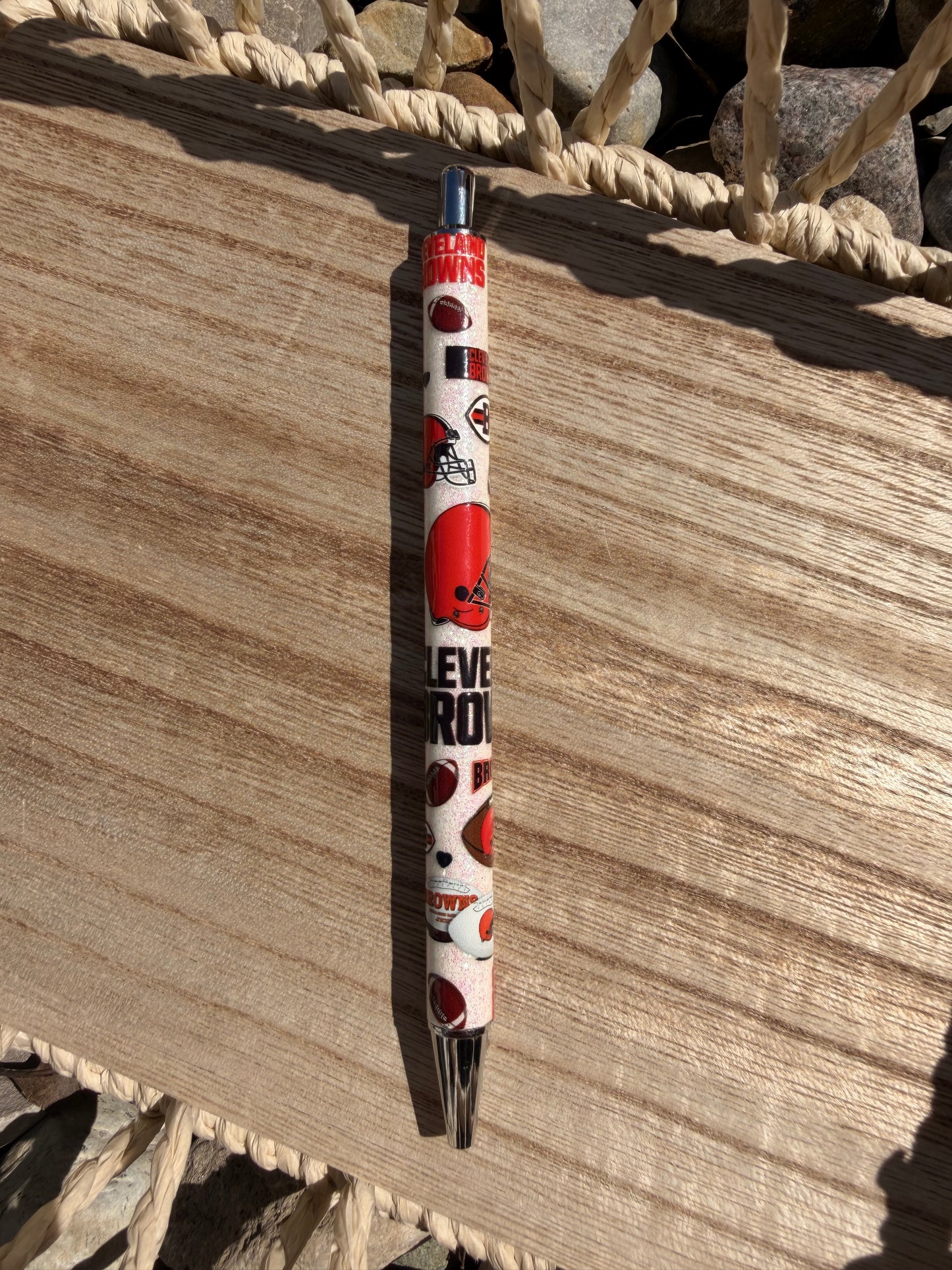 Cleveland Football Wrapped Glitter Pen