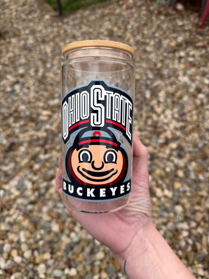 Buckeyes 16oz Glass Libby Cup
