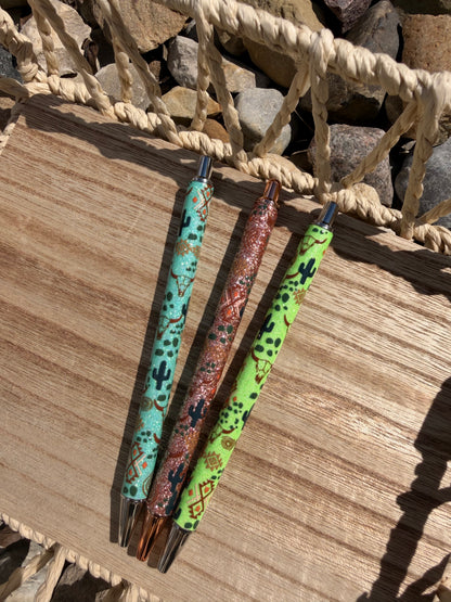 Western Wrapped Glitter Pen