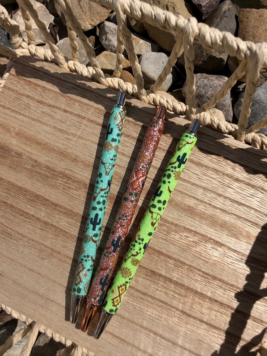 Western Wrapped Glitter Pen