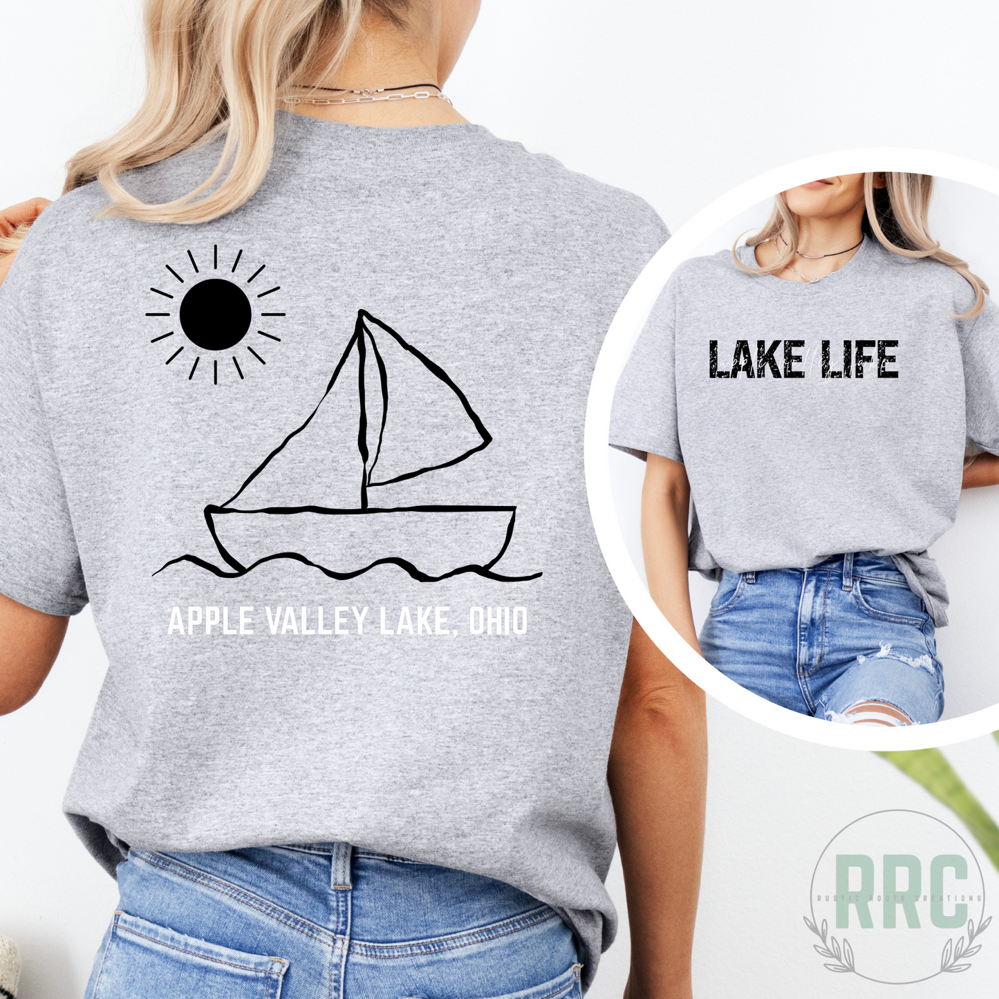 LAKE LIFE AV Lake Black Sailboat *GILDEN* RRC EXCLUSIVE