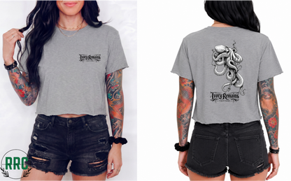 Women’s Ivory Remains Front and Back Design Crop Tee