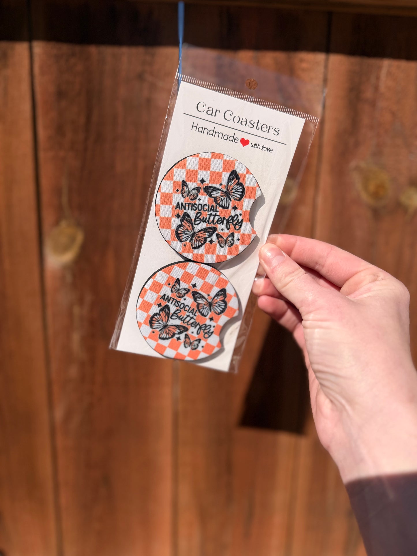 Antisocial Butterfly Car Coasters