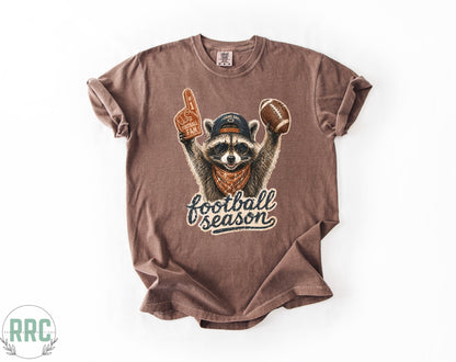 Football Season Raccoon *COMFORT COLORS*