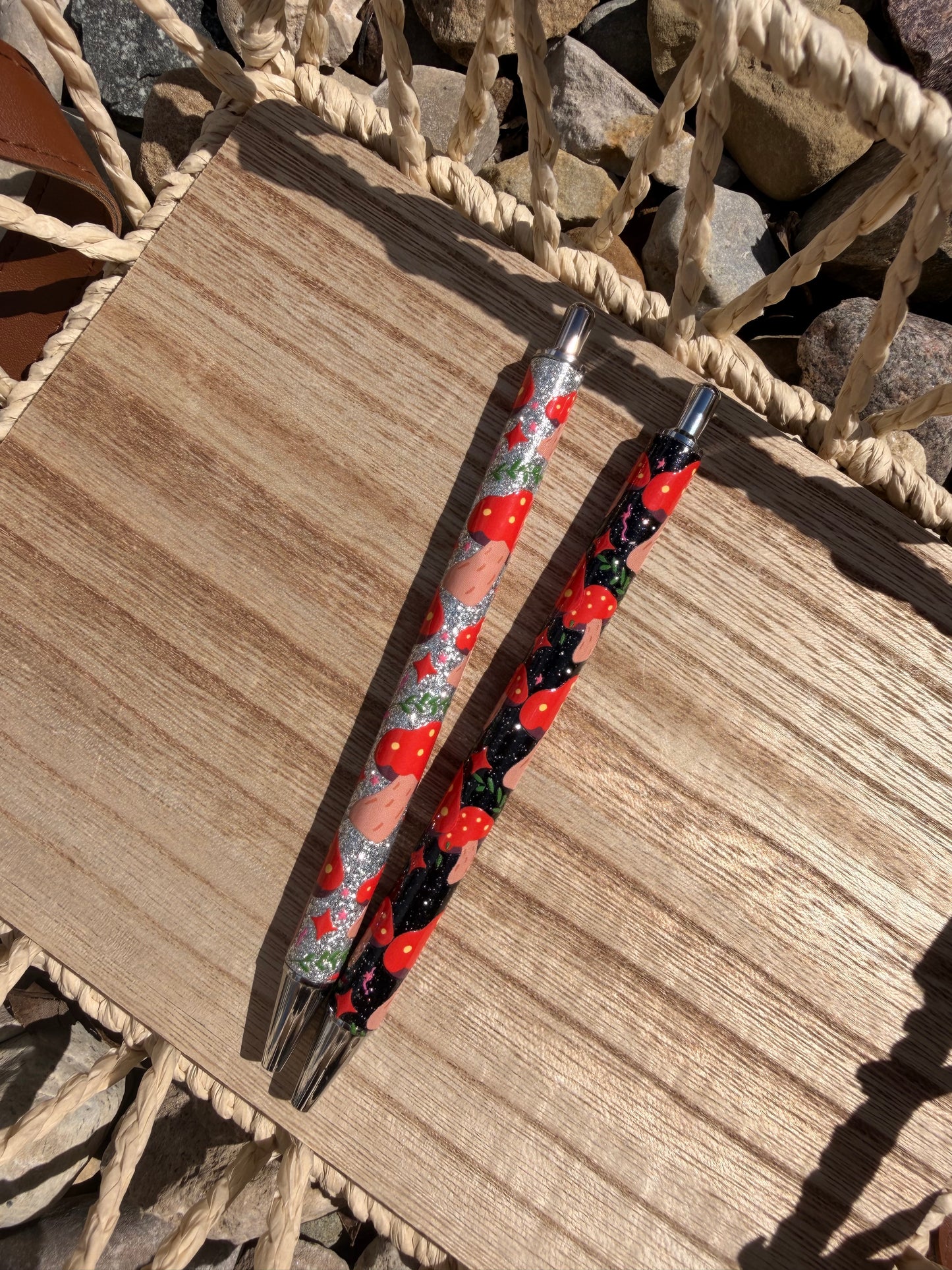 Mushroom Wrapped Glitter Pen