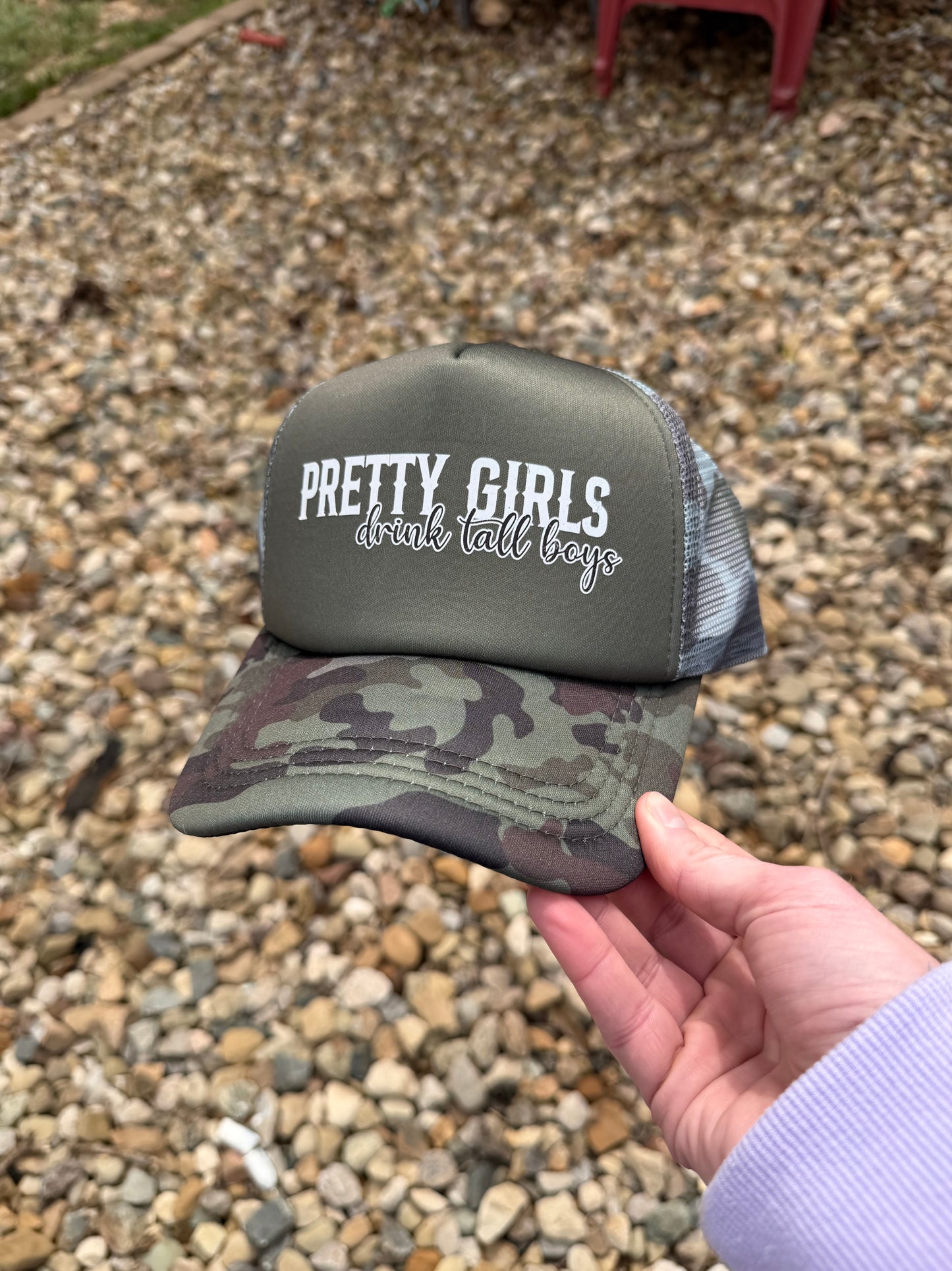 Pretty Girls Drink Tall Boys Trucker Hat