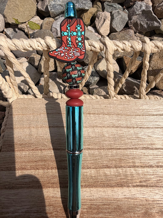 Western Themed Beaded Pens