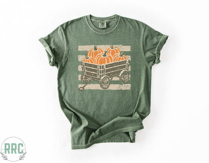 Pumpkins In Wagon *COMFORT COLORS*