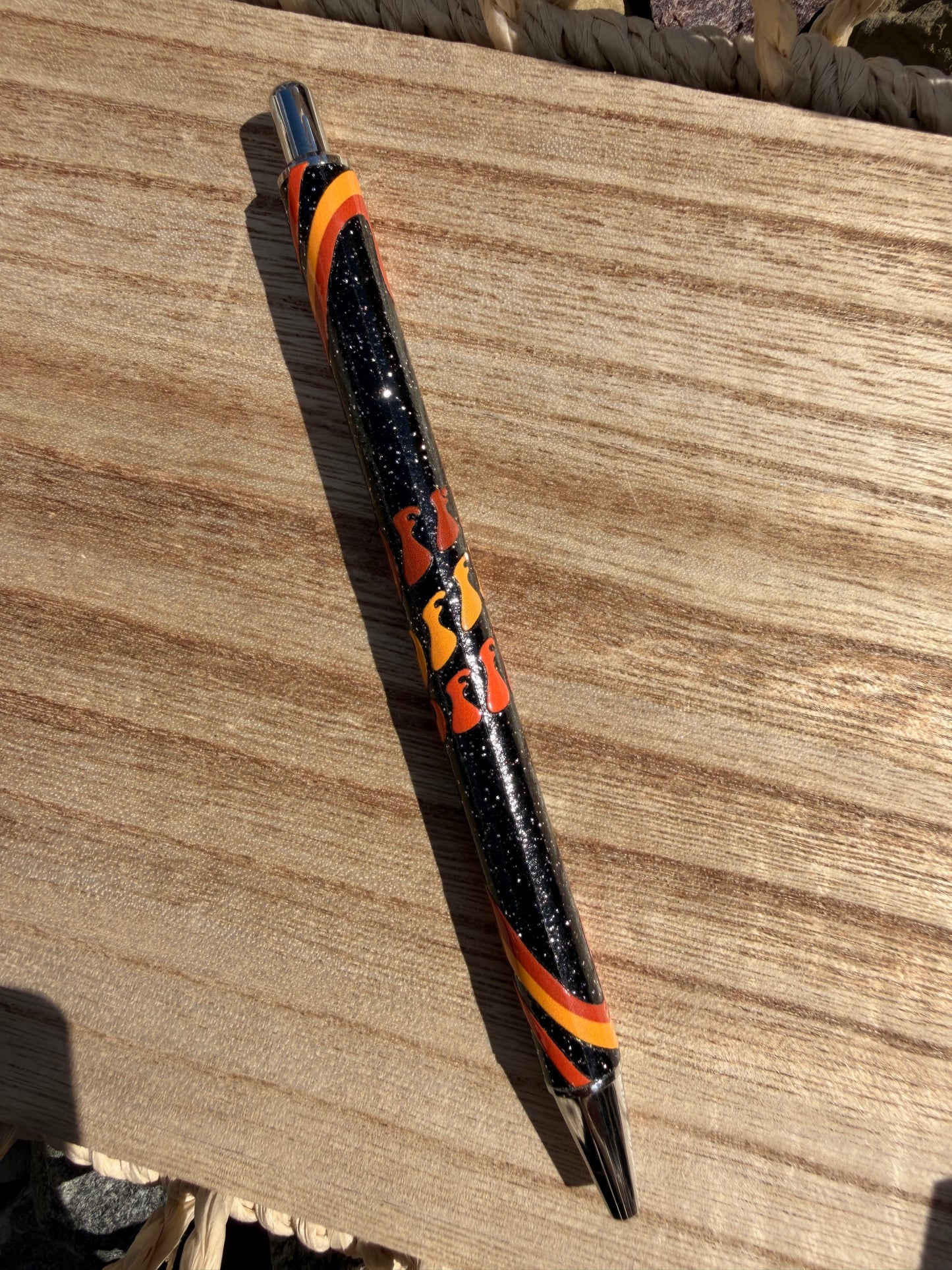 Boho Coffee Wrapped Glitter Pen