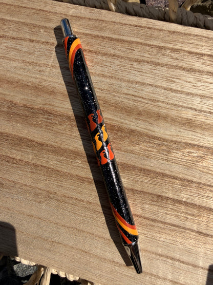 Boho Coffee Wrapped Glitter Pen