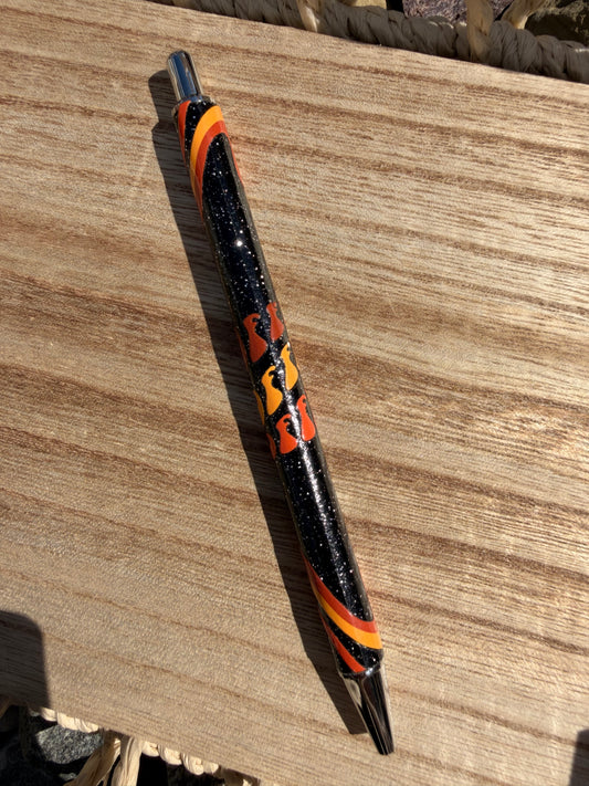 Boho Coffee Wrapped Glitter Pen