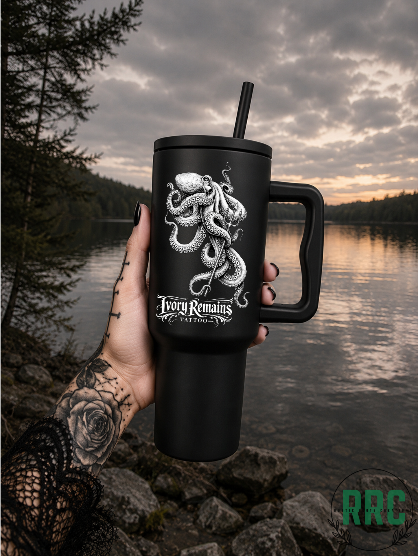 40oz Ivory Remains Tumbler