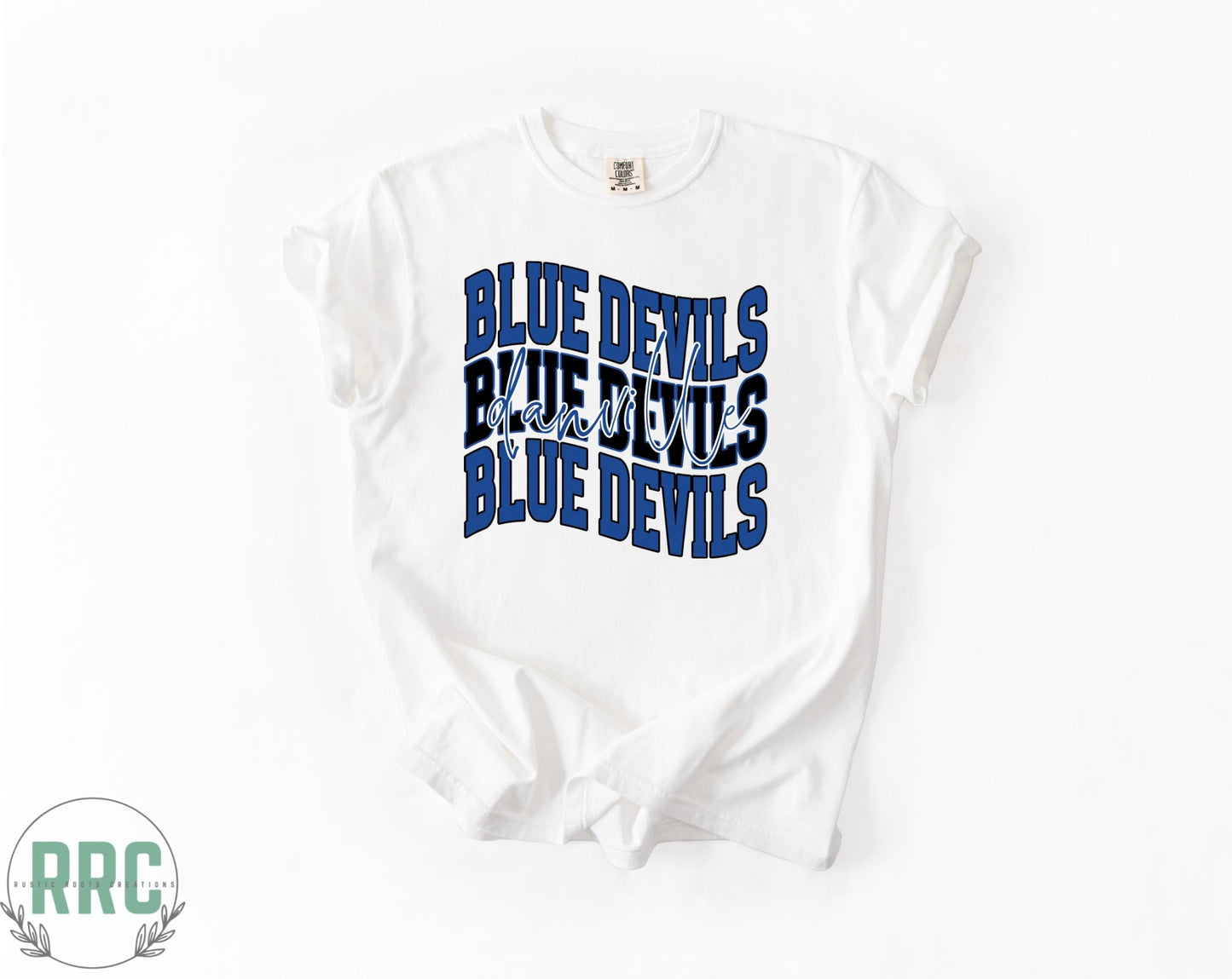Danville Blue Devils Wavy *COMFORT COLORS*