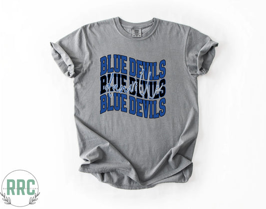 Danville Blue Devils Wavy *COMFORT COLORS*