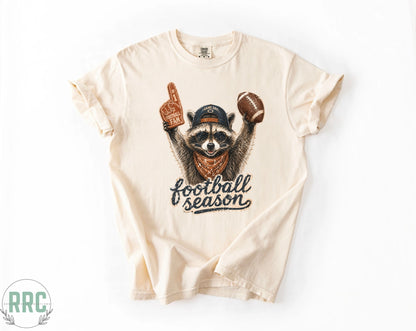Football Season Raccoon *COMFORT COLORS*