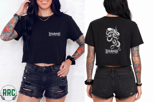 Women’s Ivory Remains Front and Back Design Crop Tee