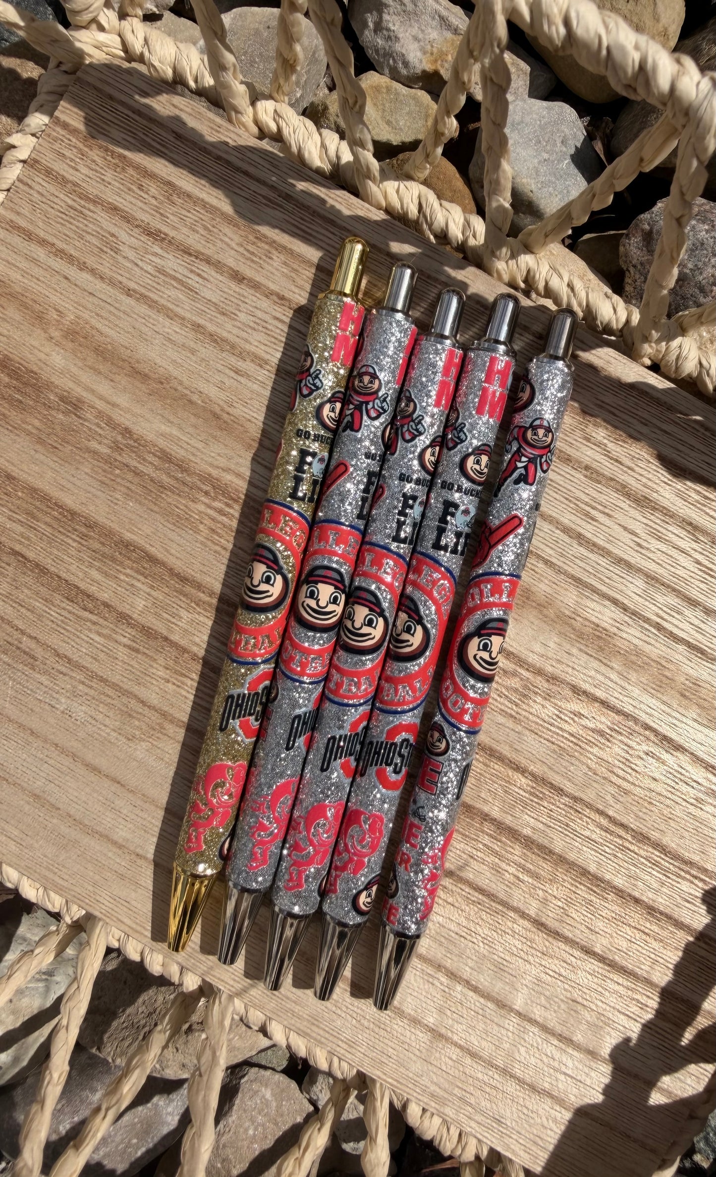 Ohio State Football Wrapped Glitter Pen
