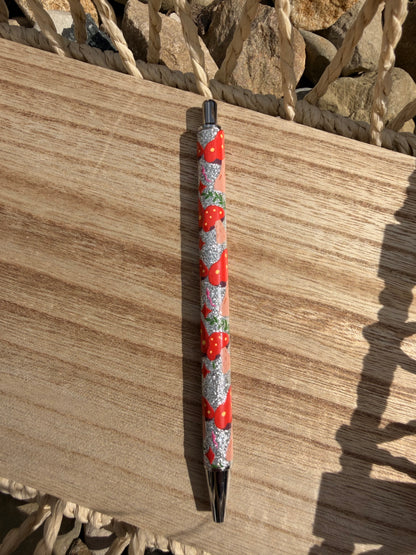Mushroom Wrapped Glitter Pen