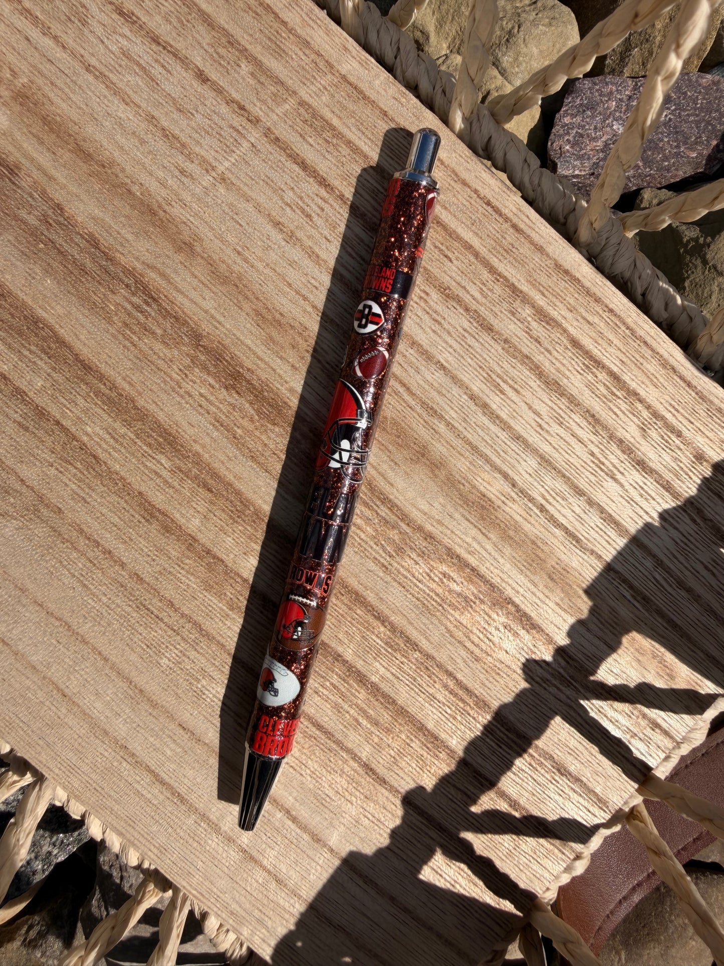 Cleveland Football Wrapped Glitter Pen