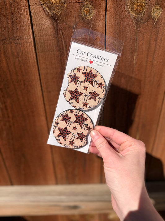 Cheetah Stars Car Coasters