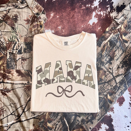 Mama Duck Camo Bow Tee COMFORT COLORS *RRC EXCLUSIVE*