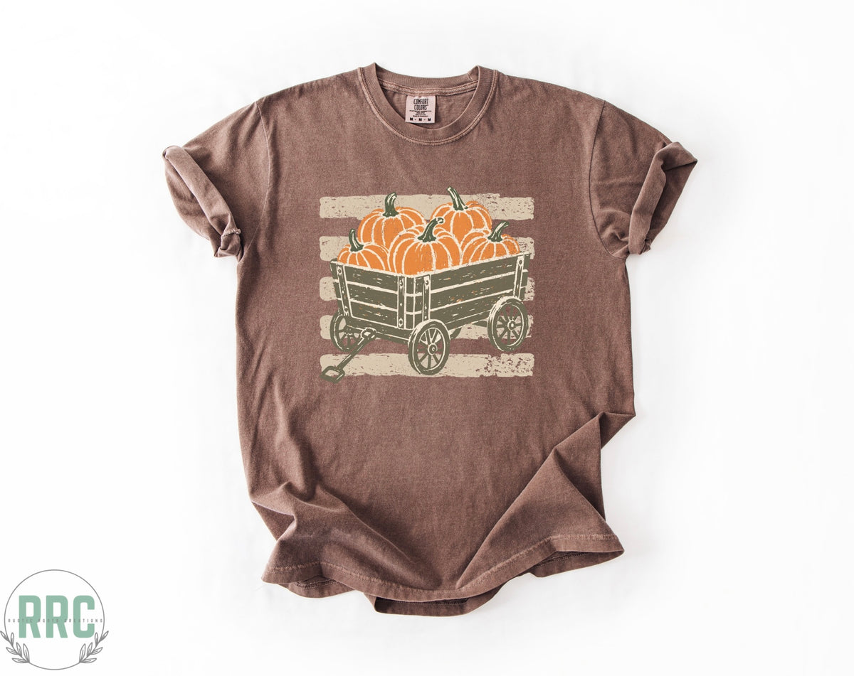Pumpkins In Wagon *COMFORT COLORS*
