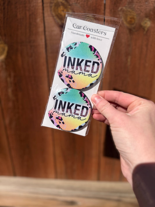 Inked Mama Car Coasters