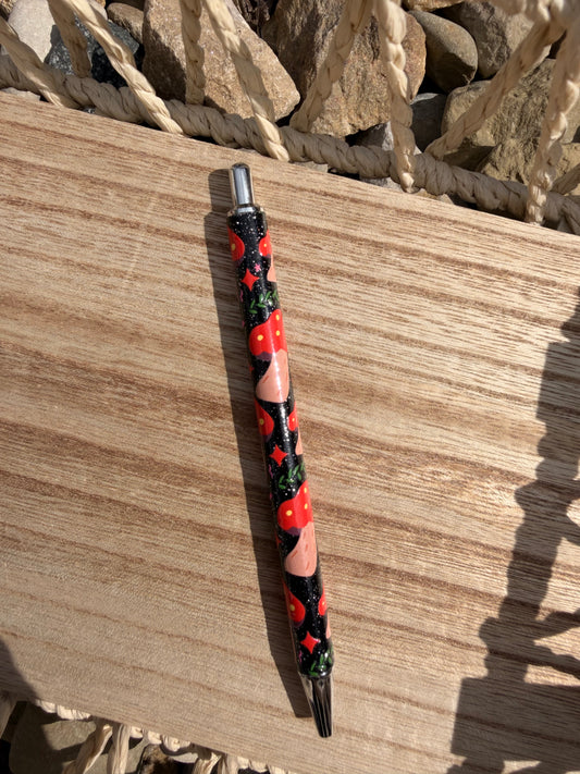 Mushroom Wrapped Glitter Pen