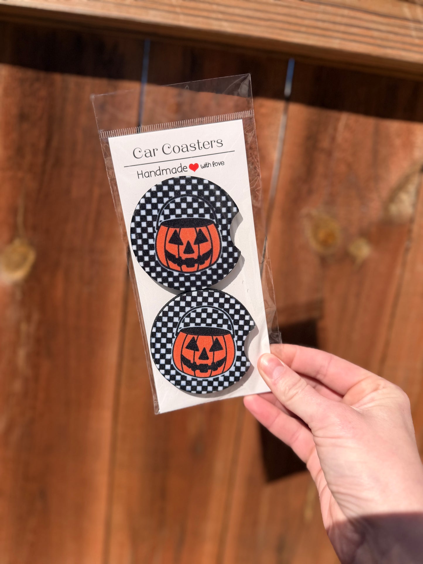 Halloween Pumpkin Car Coasters