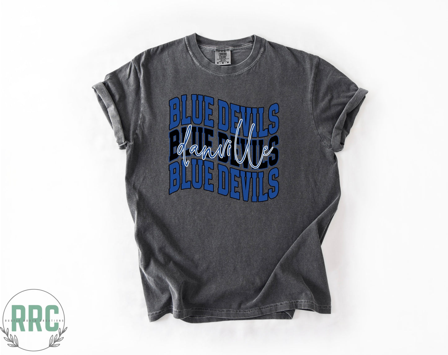 Danville Blue Devils Wavy *COMFORT COLORS*