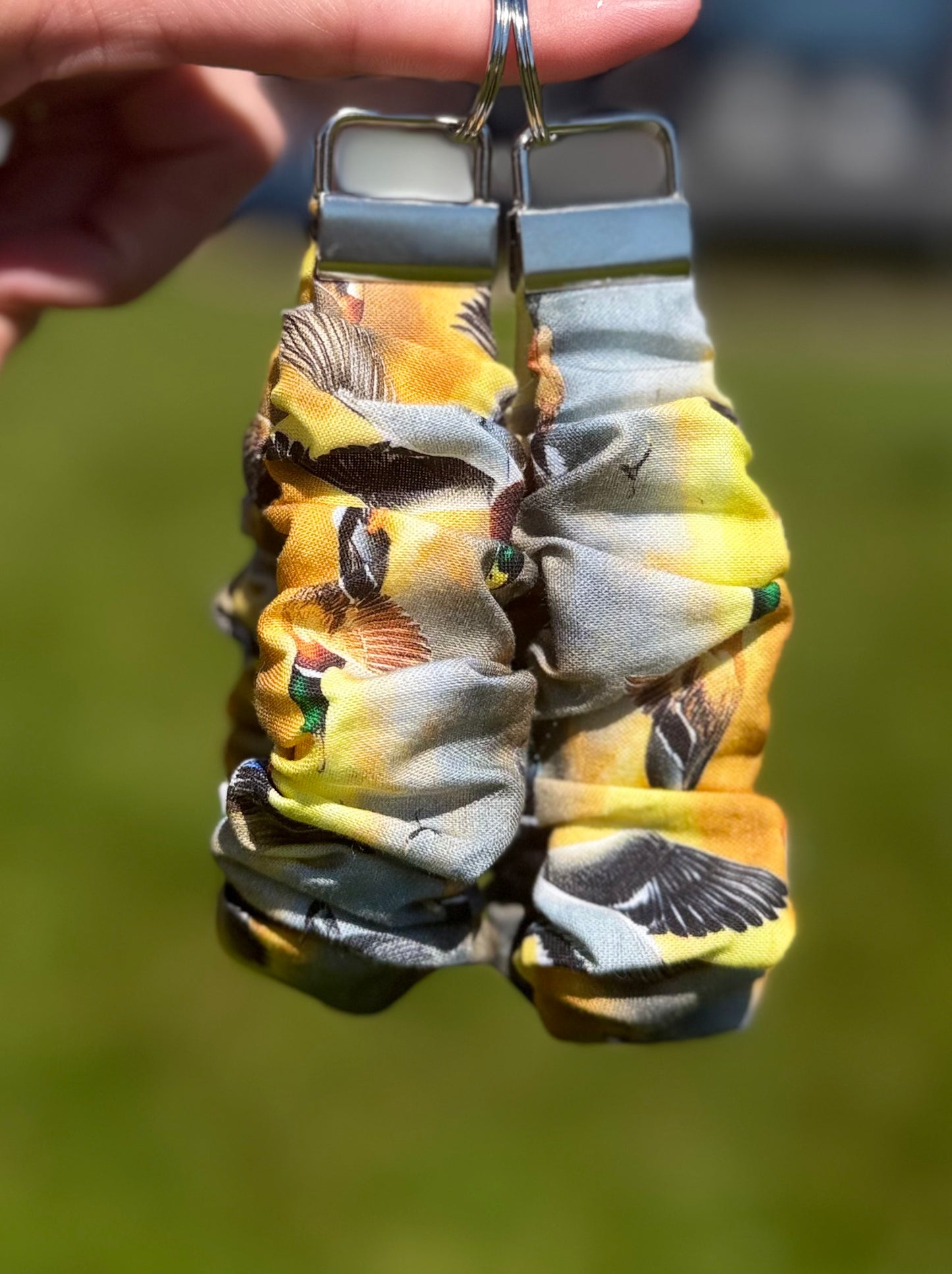 Flying Mallard Scrunchie Wristlet