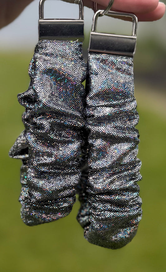 Black Glitter Scrunchie Wristlet