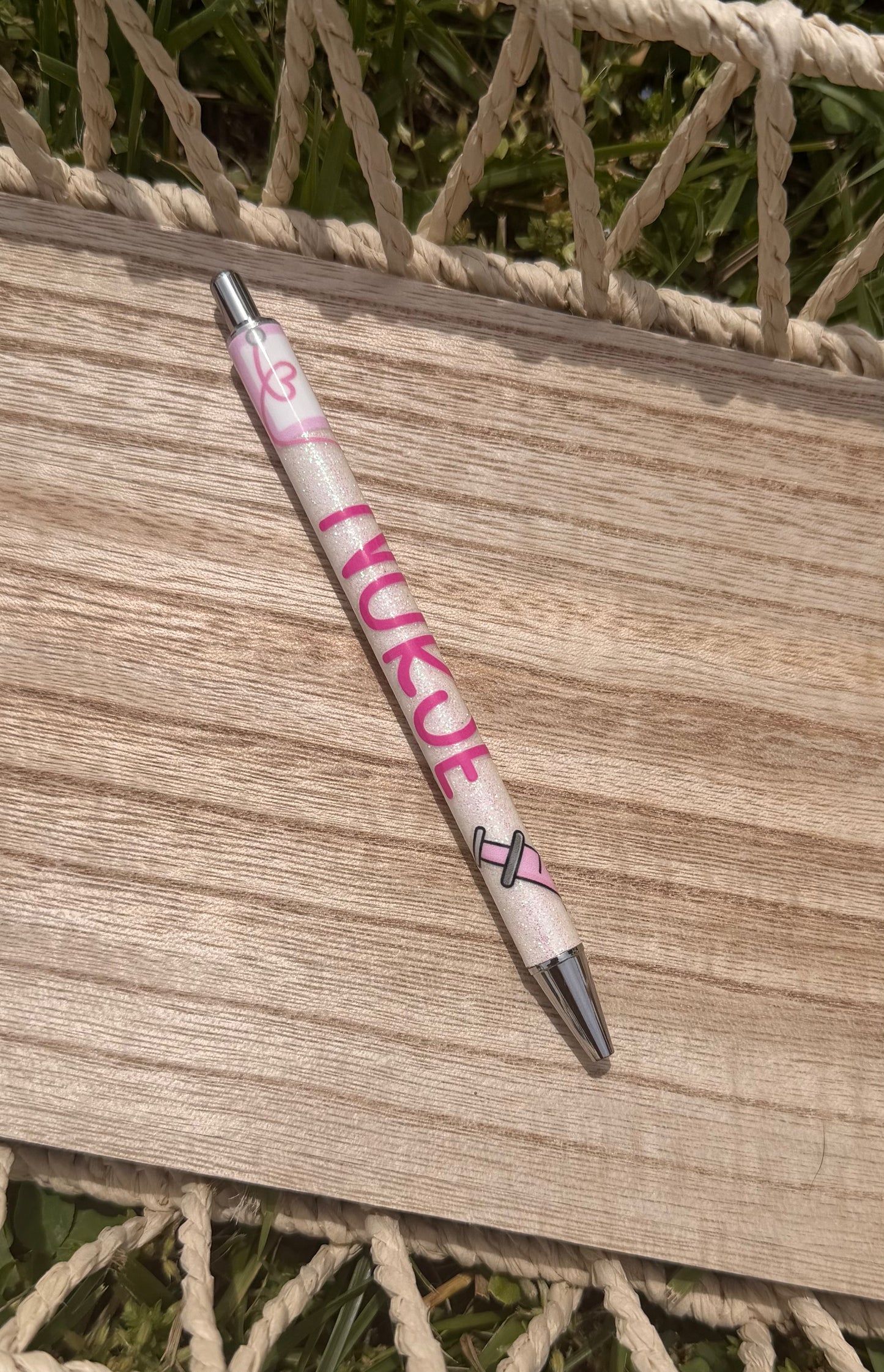 Nurse Girly Wrapped Glitter Pen