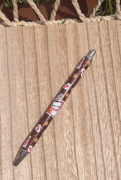 DD Coffee Wrapped Glitter Pen