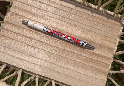 Columbus Clippers Stacked Wrapped Glitter Pen