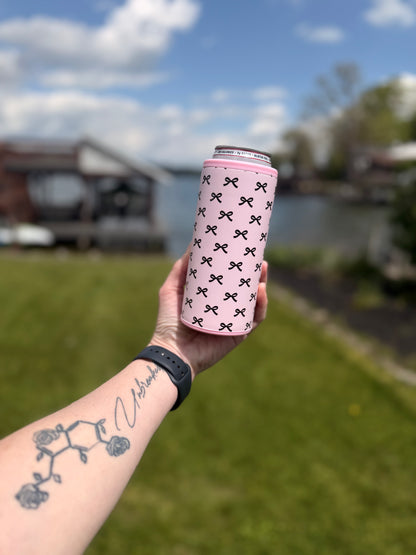 Mini Bows Slim Can Cooler Insulator