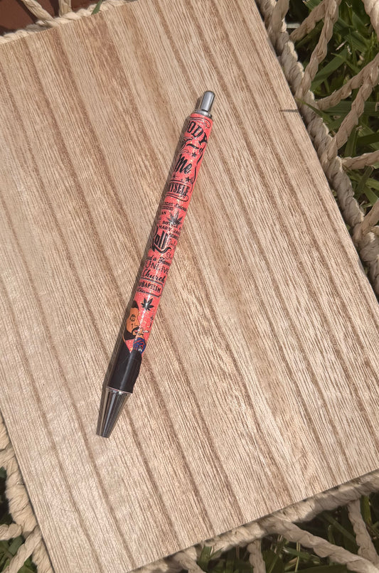 Jelly Roll Wrapped Glitter Pen