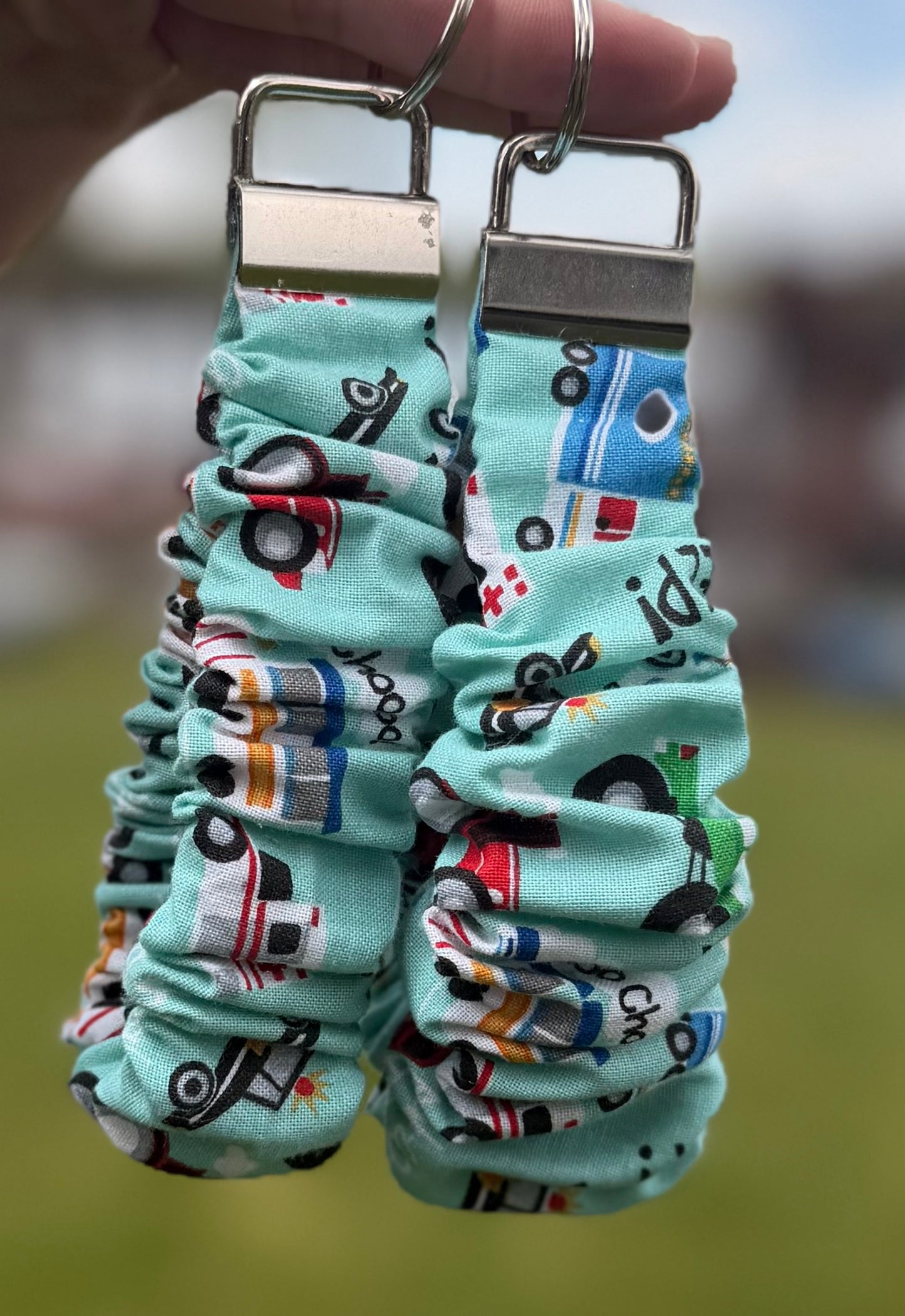 Vehicles Scrunchie Wristlet