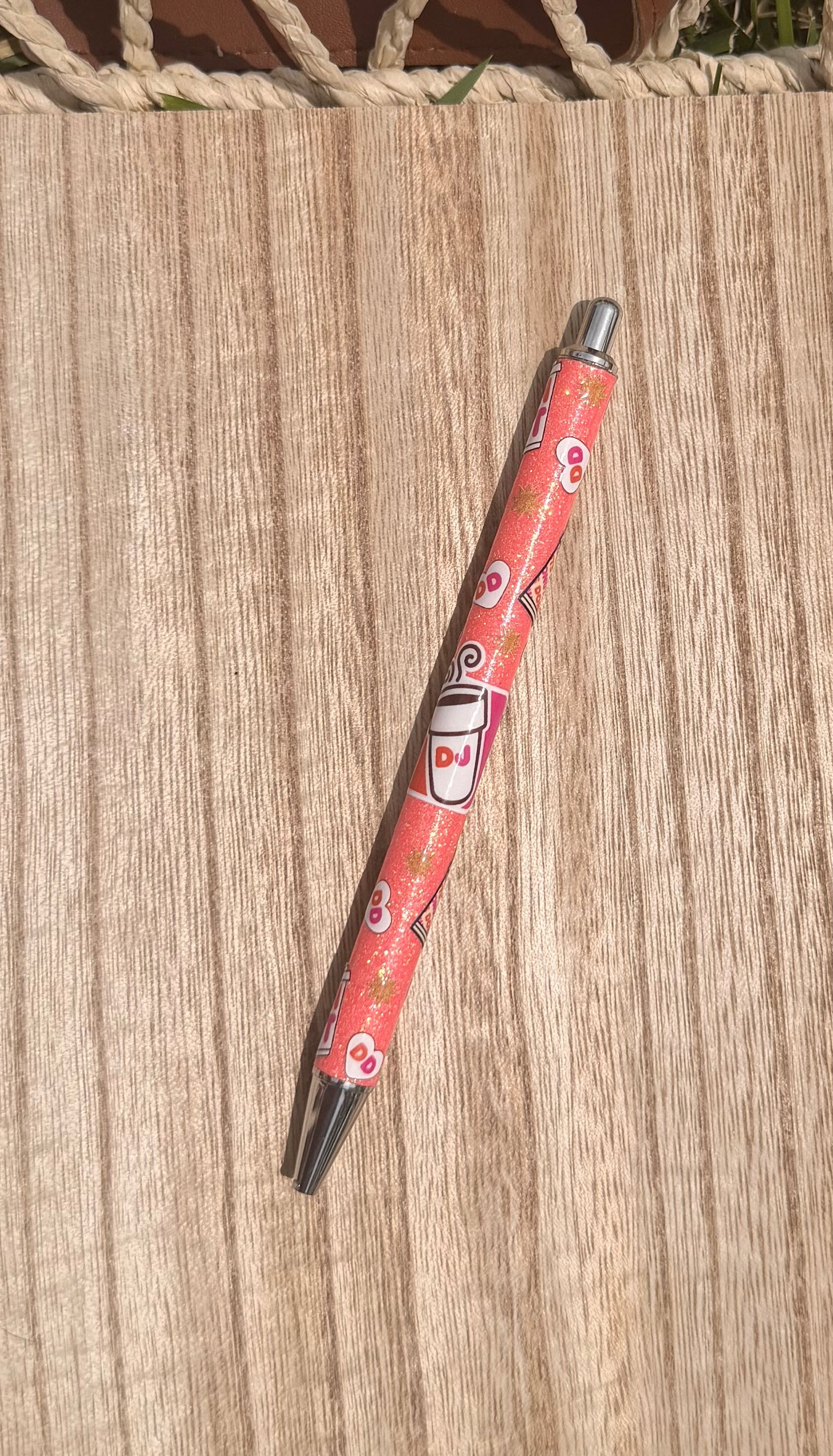 DD Coffee Wrapped Glitter Pen