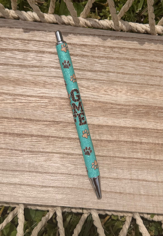 Dog Mom Life Wrapped Glitter Pen