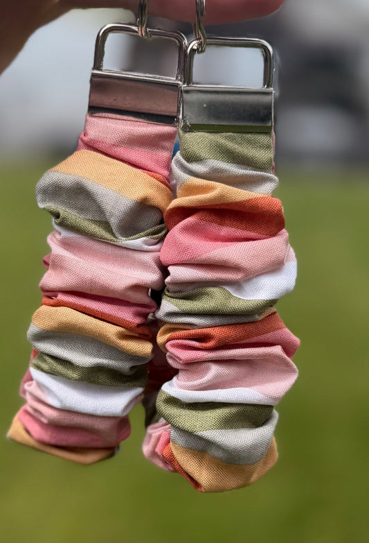 Warm Stripes Scrunchie Wristlet