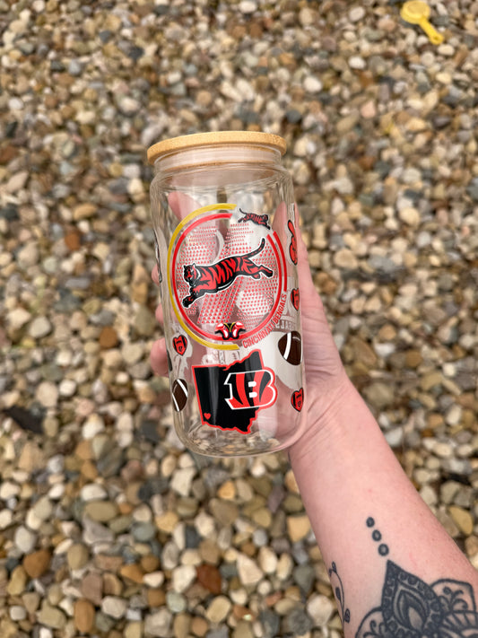 Bengals 16oz Glass Libby Cup