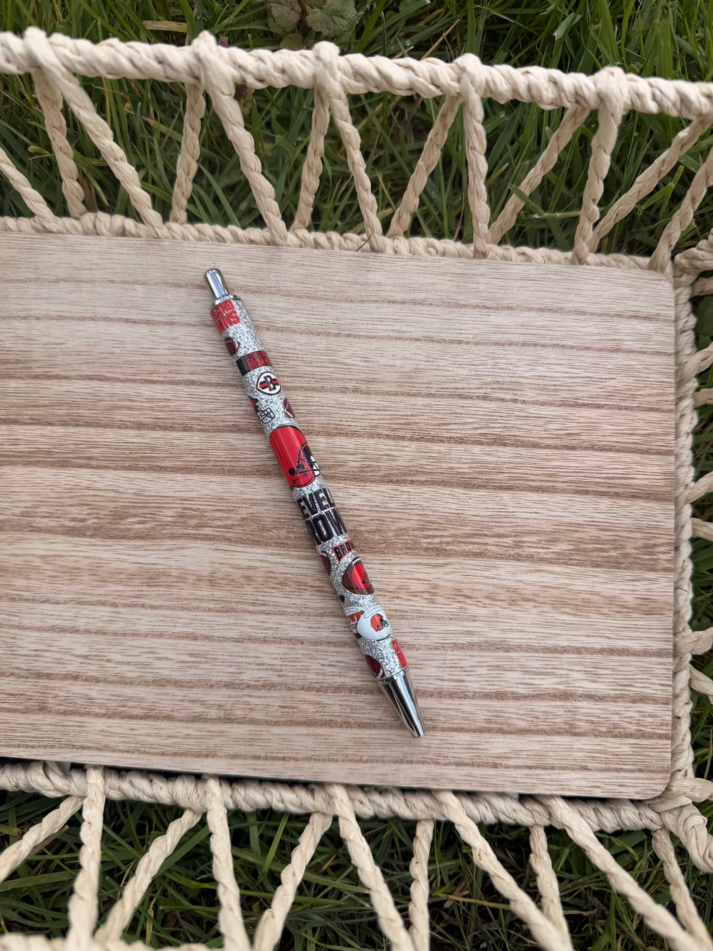 Cleveland Football Wrapped Glitter Pen
