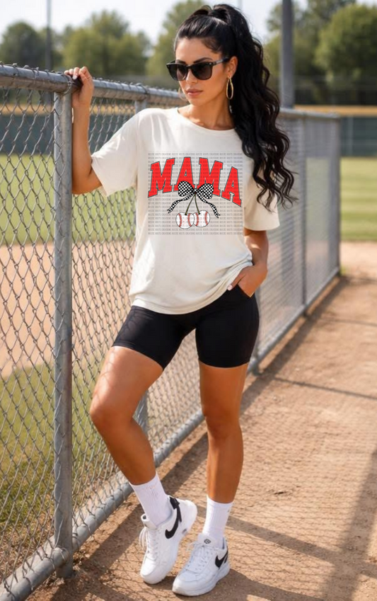 MAMA Baseball Cherries Tee *GILDEN*