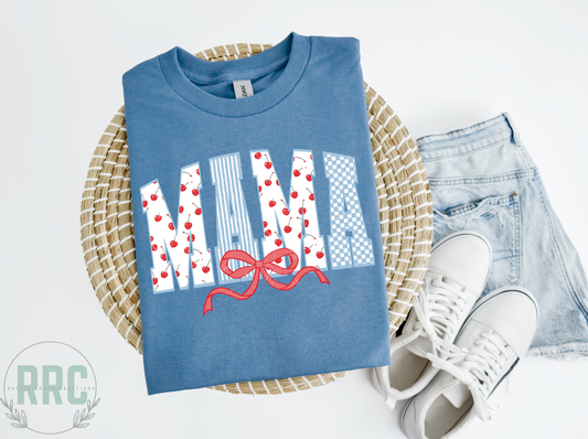 MAMA Cherries Blue Checkered *GILDEN*