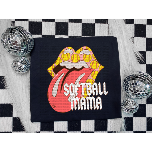 SOFTBALL TONGUE OUT TEE *GILDEN*