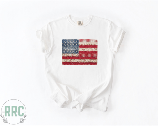 American Flag Patchwork *COMFORT COLORS*