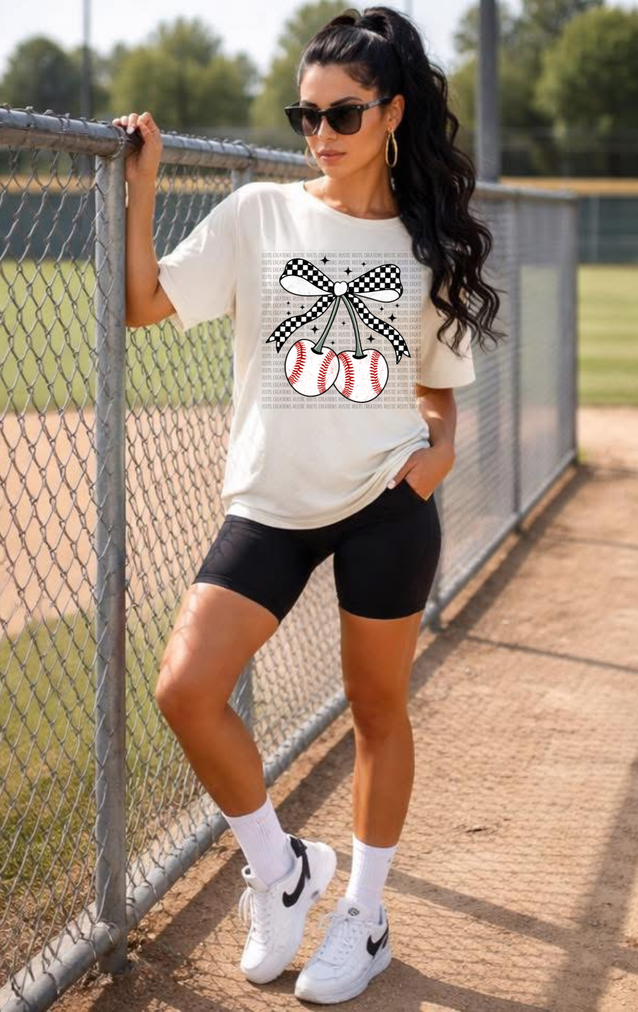 Baseball Cherries Tee